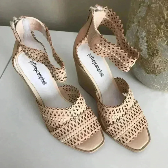 Jeffrey Campbell Besante St Wedge Sandals Size 6.5 - Picture 4 of 8